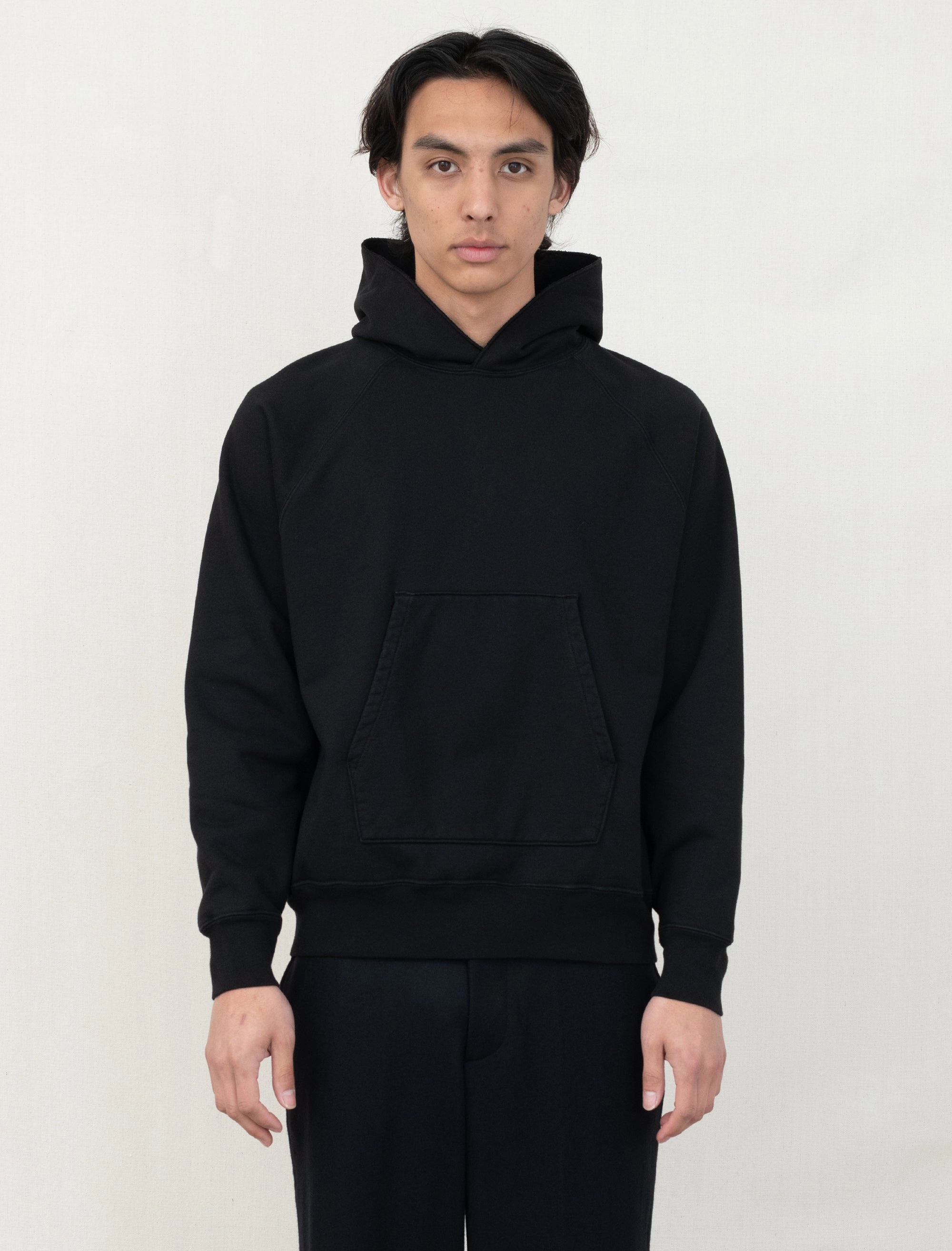 Super Weighted Hoodie (Black) Tagless Design Relaxed Dress