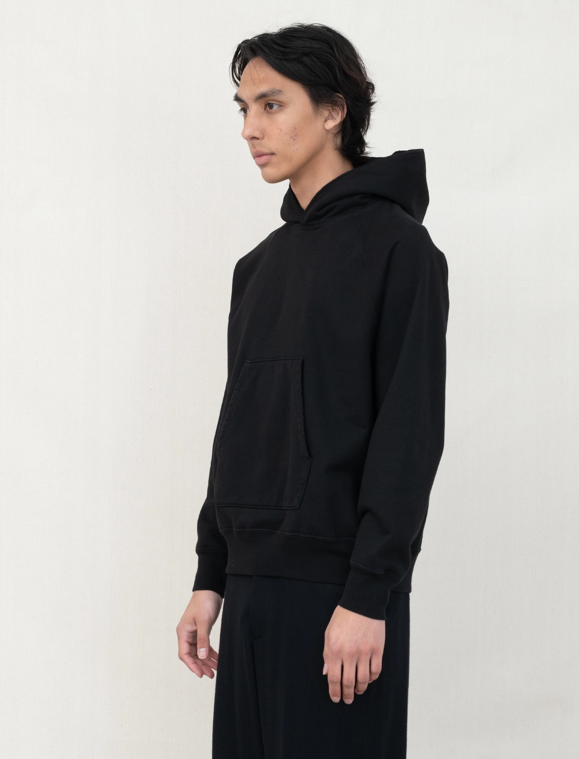 Convertible Silhouette Super Weighted Hoodie (Black)