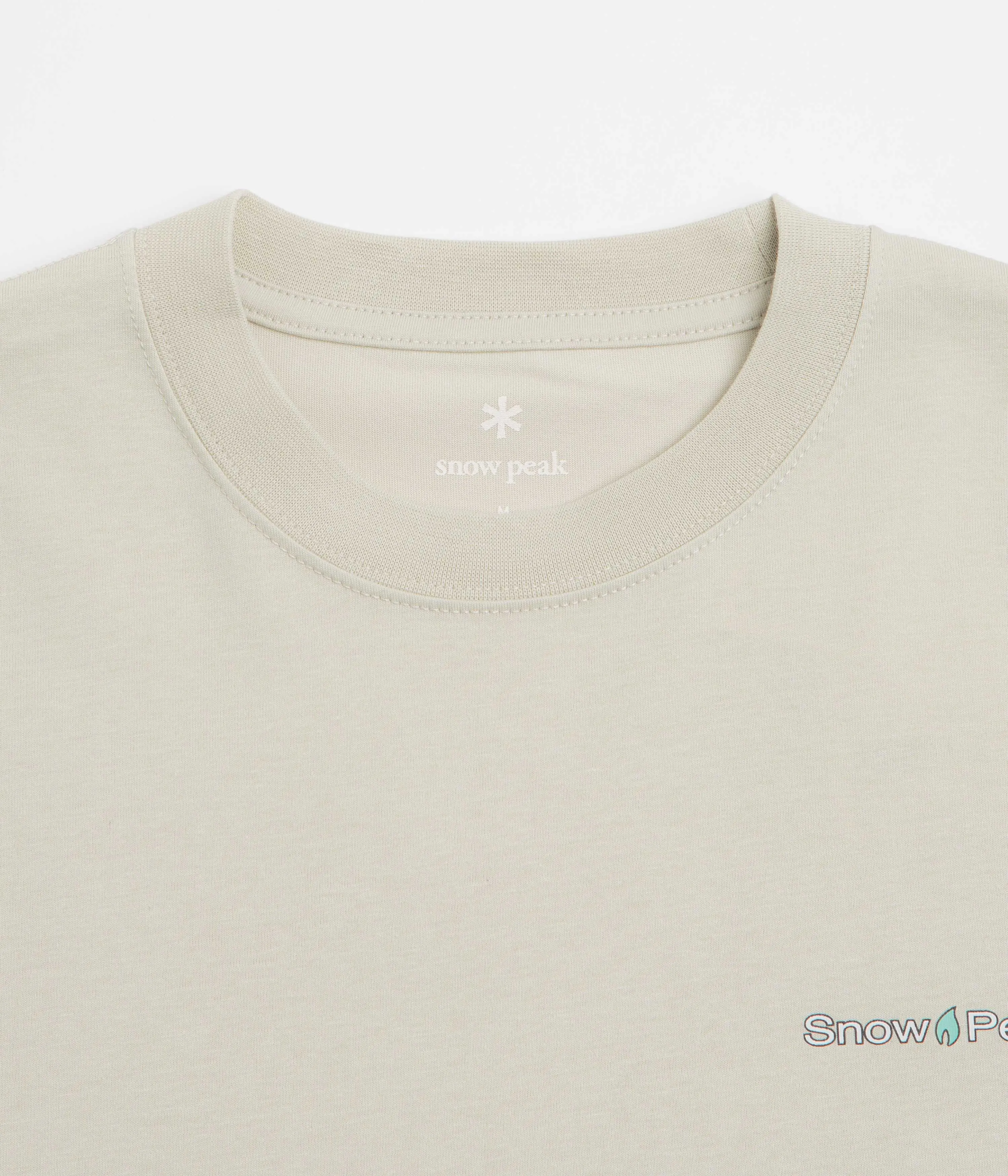 Snow Peak Warm Oneself T-Shirt - Light Beige Snap Buttons office event