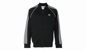 LayeredNeckline Superstar Track Jacket "Black / White"