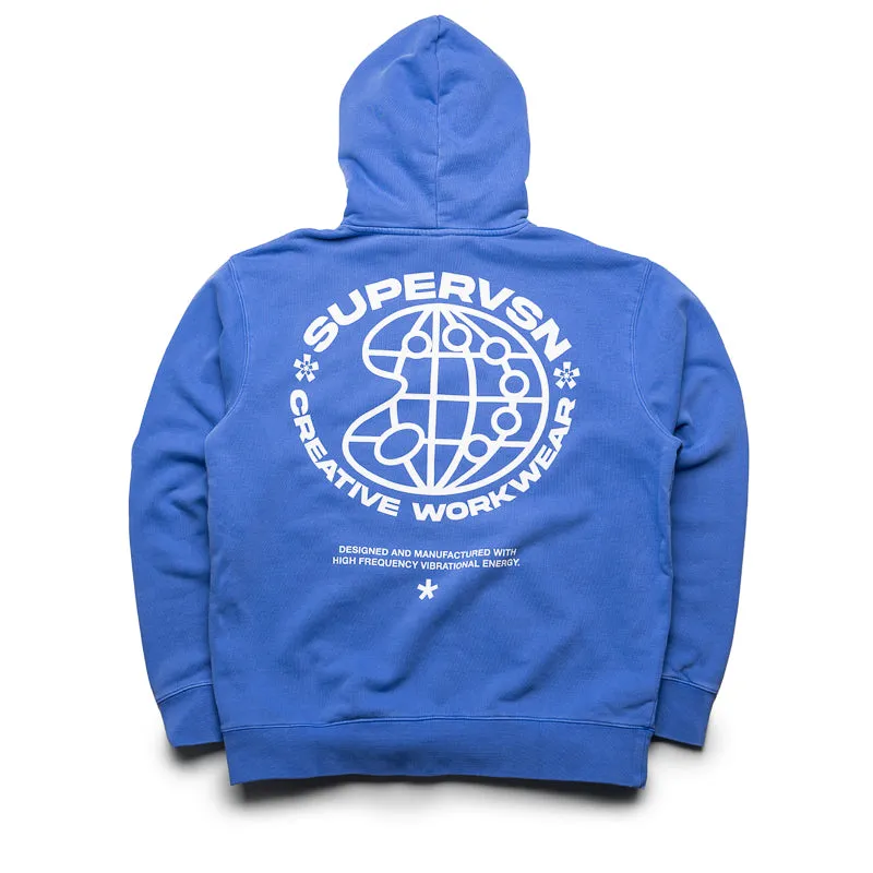 Movie going wear Supervsn Creative Workwear Hoodie - Blue