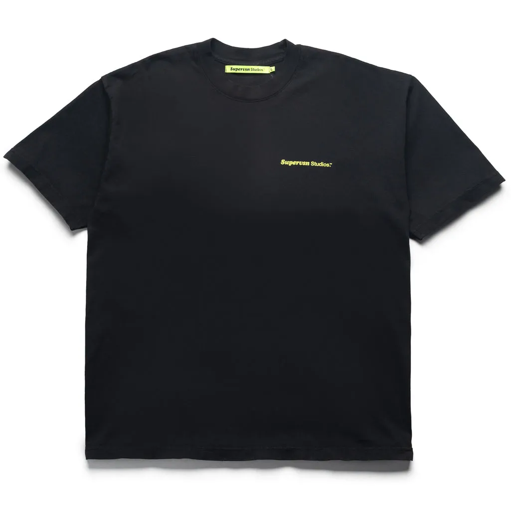 Supervsn Handshake Tee - Vintage Black pom-pom earthy colors