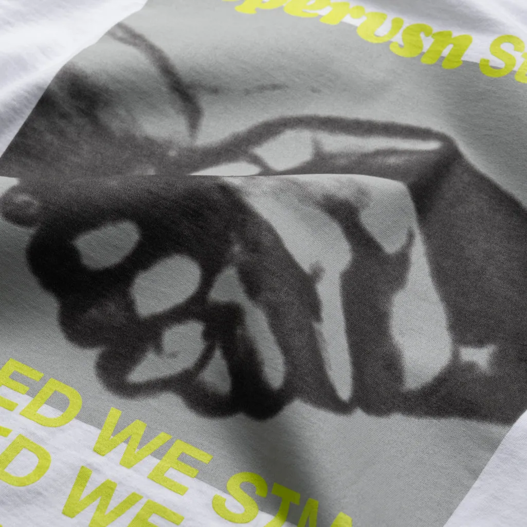 Supervsn Handshake Tee - White helicopter event