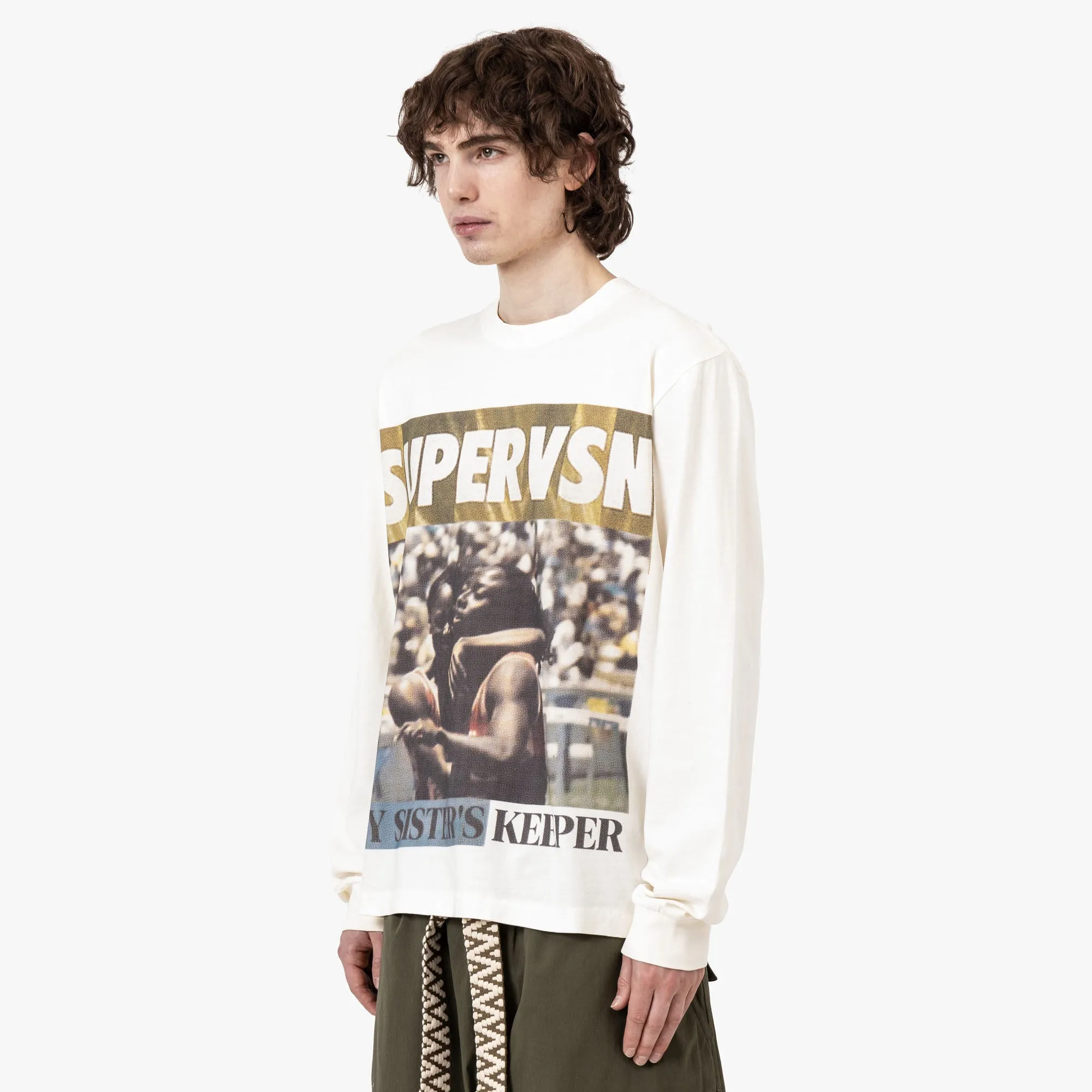 budget-friendly blouse silhouette Supervsn Sisters Keeper Longsleeve T-Shirt / Bone