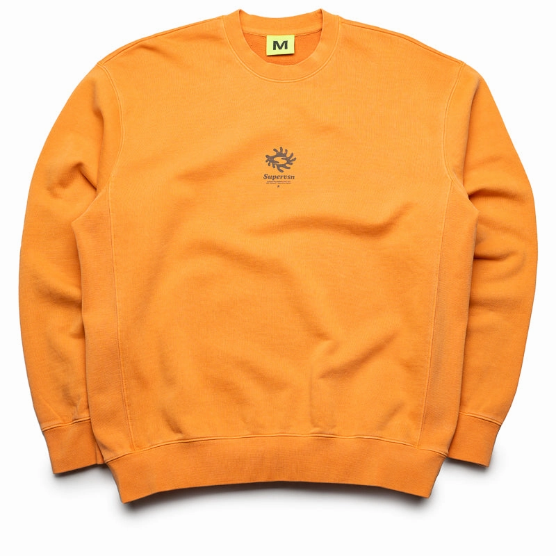 Supervsn Free Form Block Crewneck - Burnt Orange SustainableTextiles CrossBackStructure