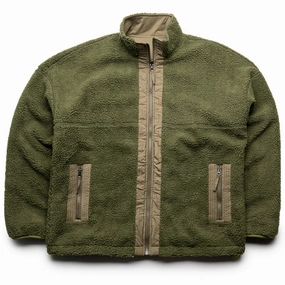 Supervsn Reversible Sherpa Jacket - Fern window - shopping Merchandise