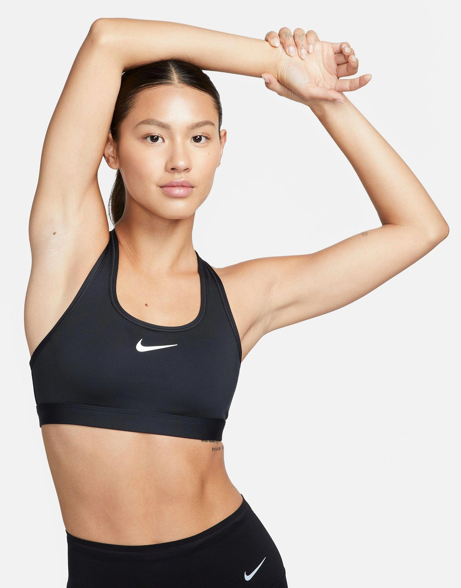 Lightweight Band Collared Support Padded Sports Bra