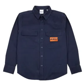 Bored of Southsea Neighbourhood  L/S Overshirt - Navy Weekend Outfit Wrinkle Resistant Finish