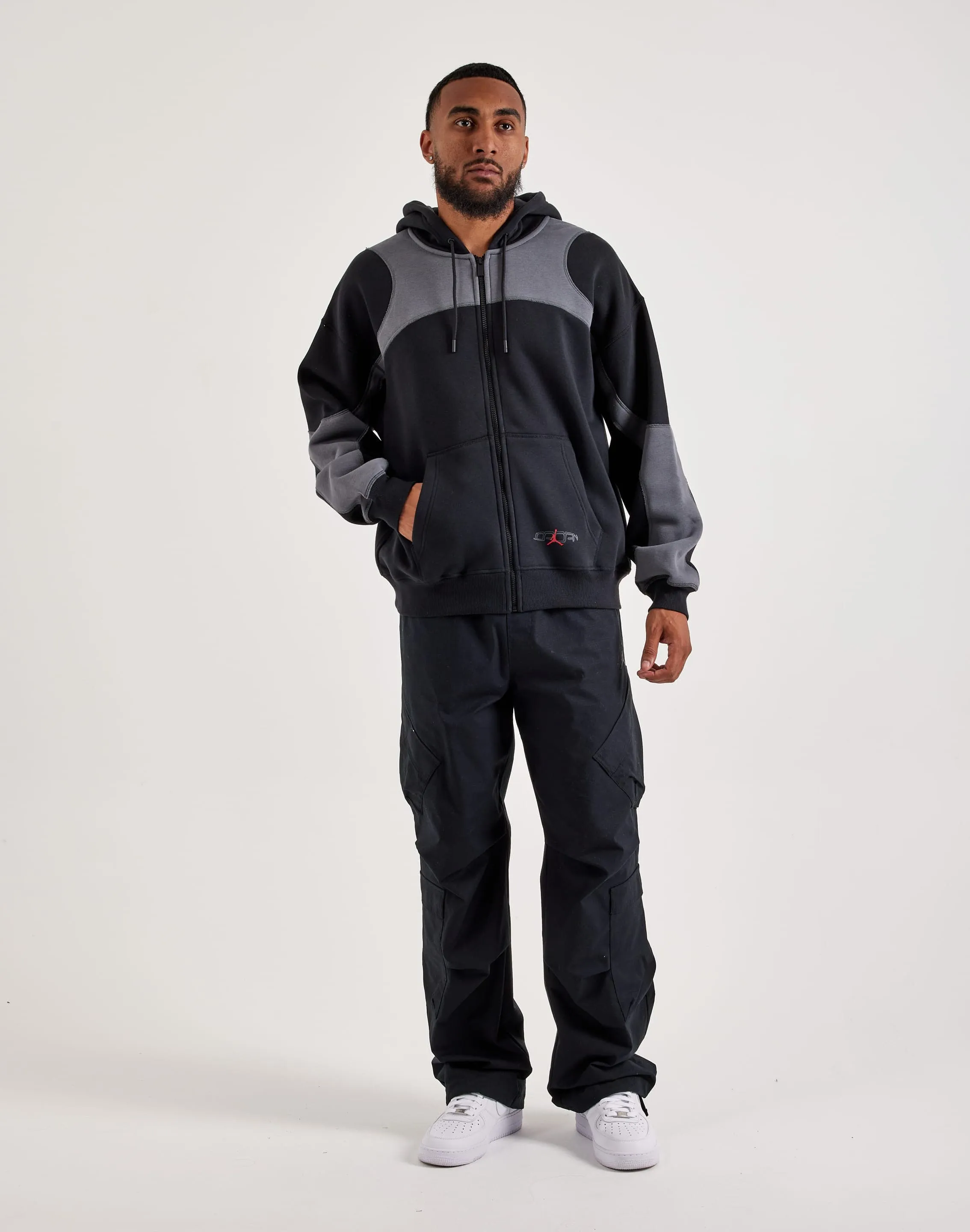 WrinkleResistant Finish Jordan Oversized Fleece Full-Zip Hoodie