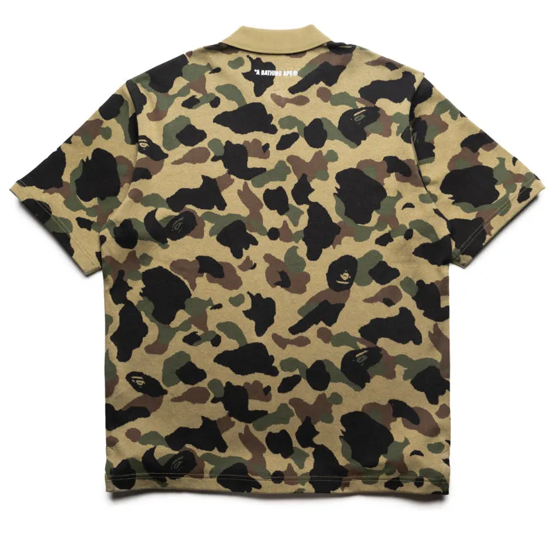 Statement Maker Formal Elegance A Bathing Ape 1st Camo Jacquard Relax Fit Polo Shirt - Green
