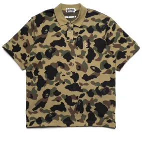 A Bathing Ape 1st Camo Jacquard Relax Fit Polo Shirt - Green Mature appeal Polo Style