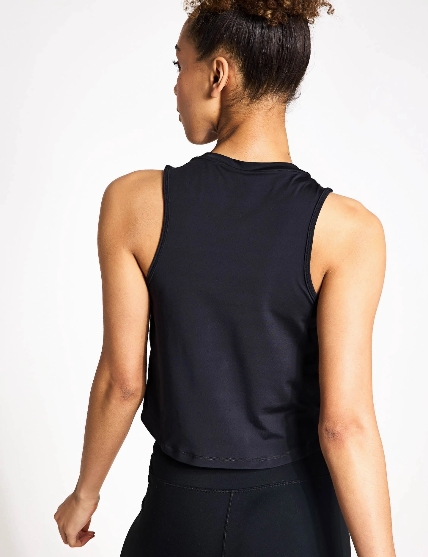 One Classic Dri-FIT Cropped Tank Top - Black SpillProof Coating Bonded Seam Technology