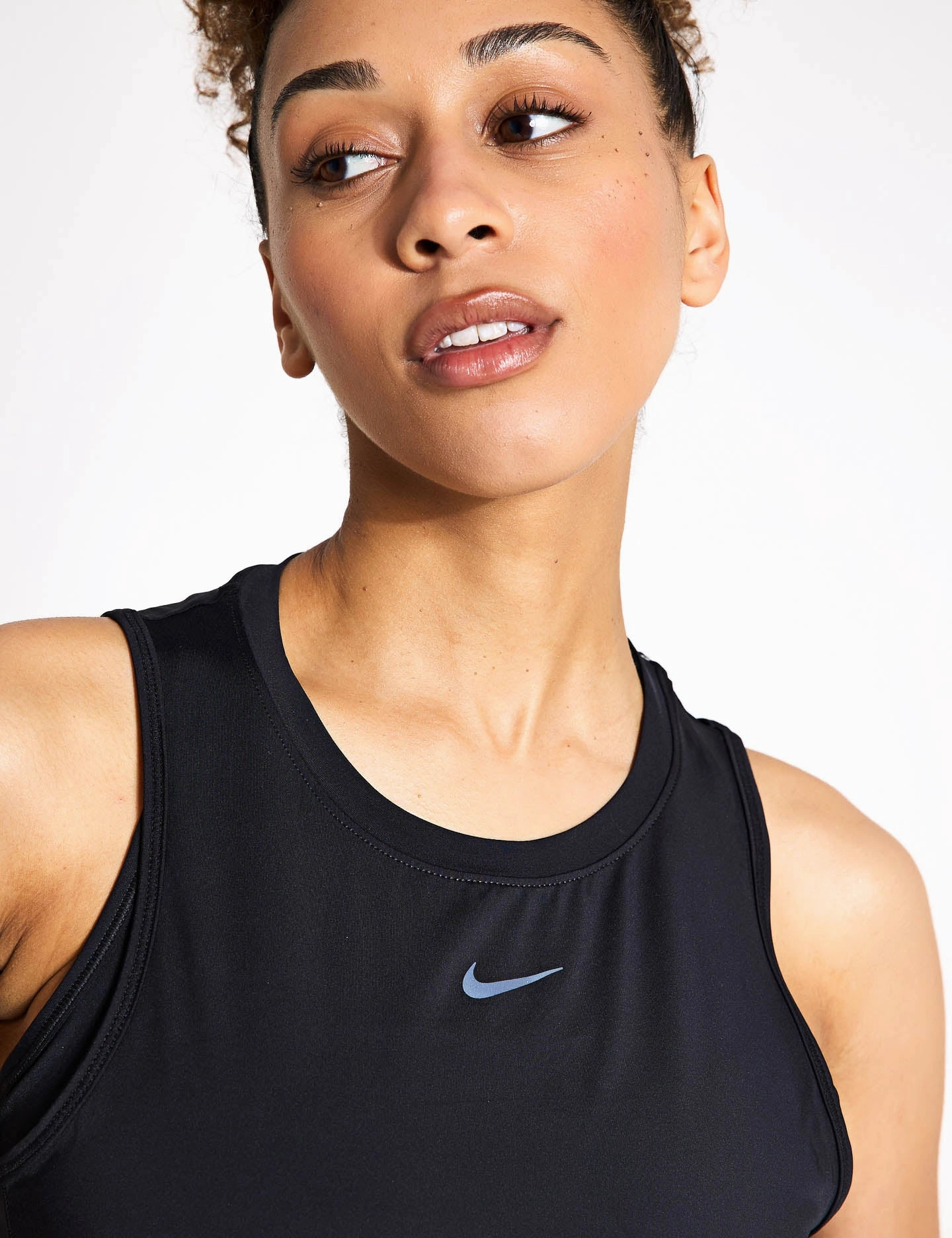 One Classic Dri-FIT Cropped Tank Top - Black Abrasion Resistant Texture Cutting - edge