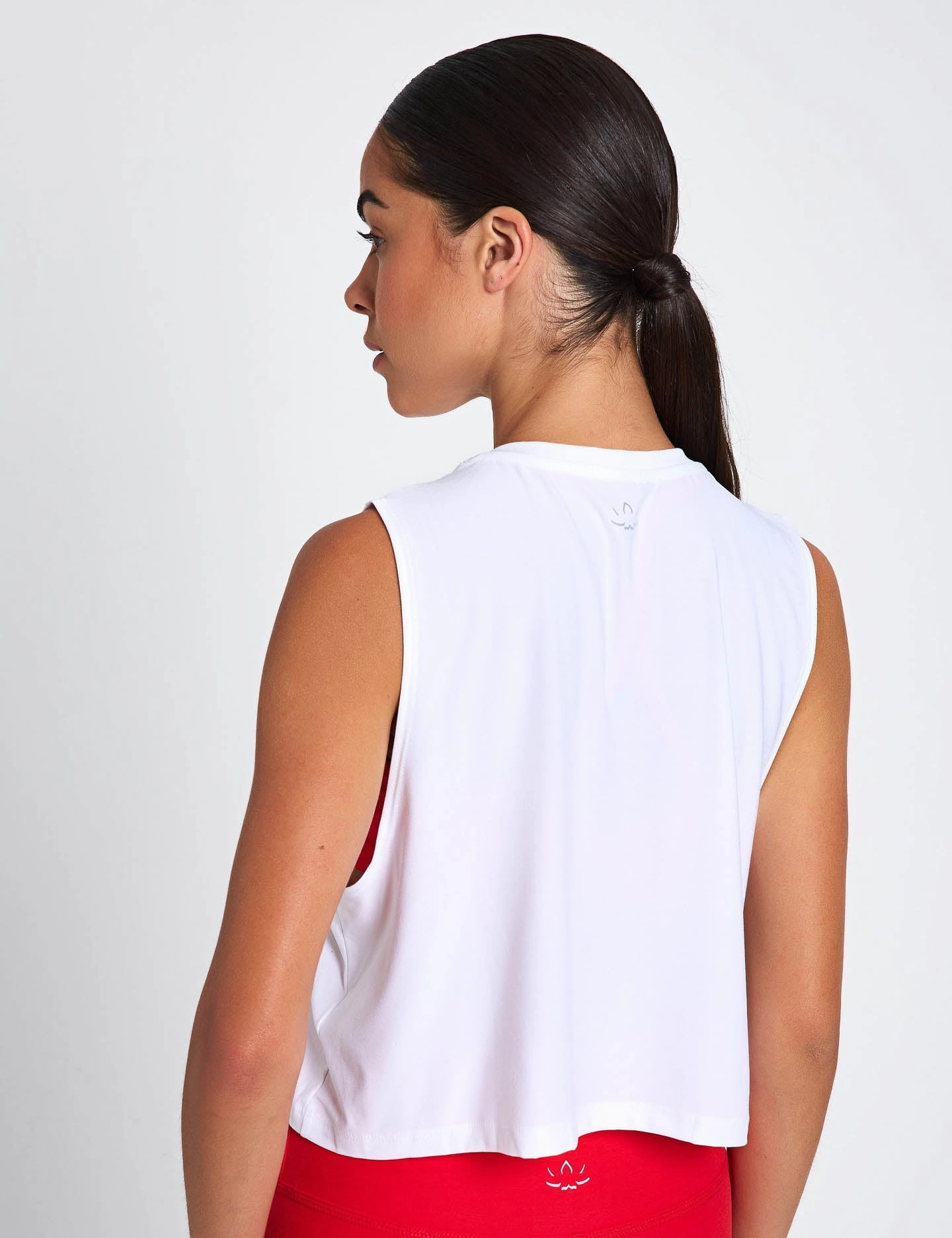 Soft Lightness long range mission Featherweight Minimal Cropped Tank - Cloud White