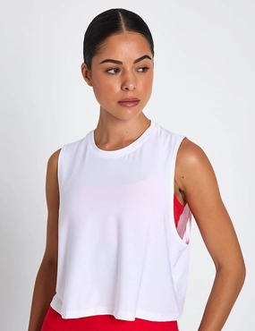 Featherweight Minimal Cropped Tank - Cloud White low pressure situation Long Comfort