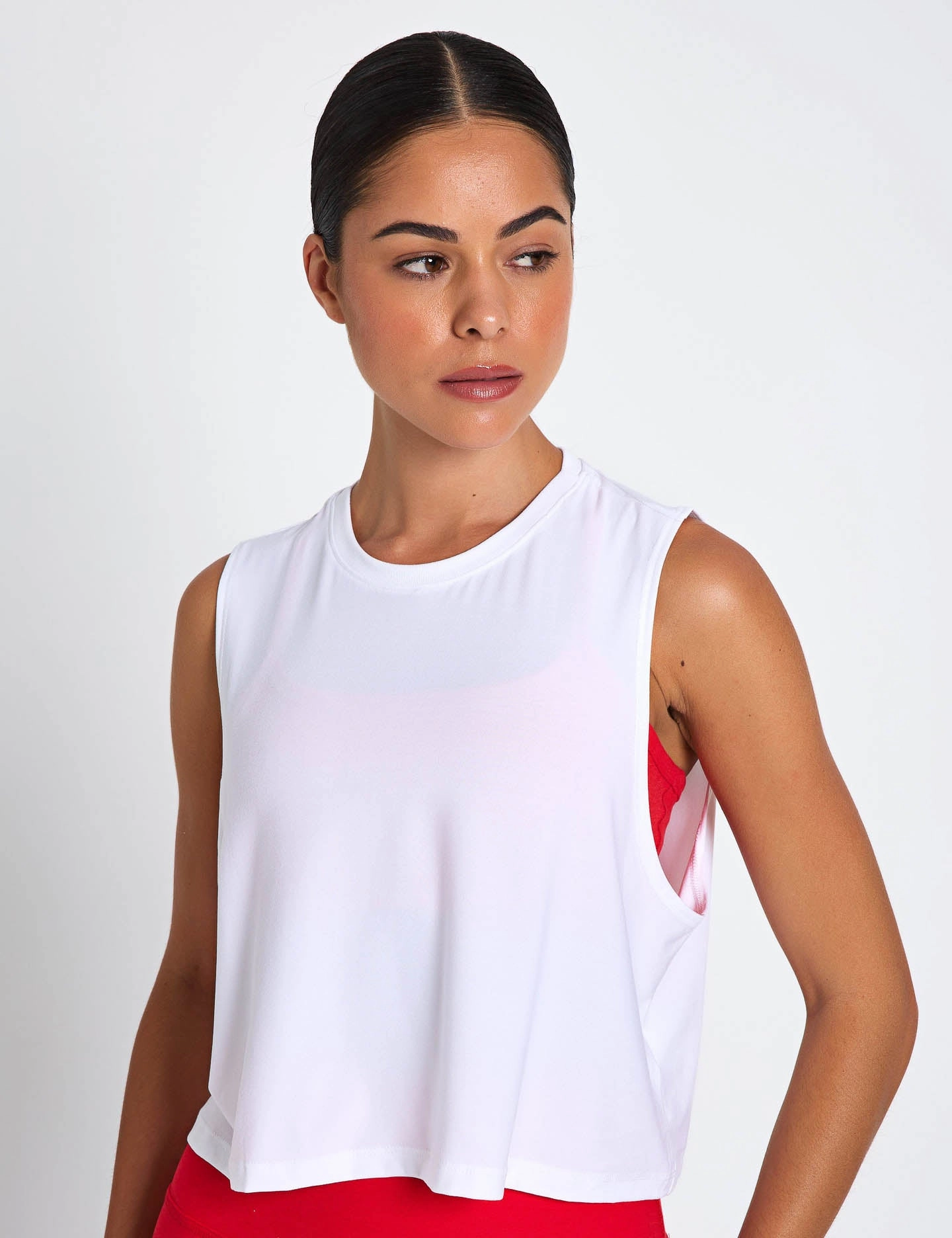 Featherweight Minimal Cropped Tank - Cloud White low pressure situation Long Comfort
