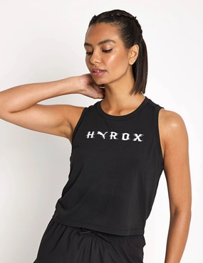 Puma x Hyrox Cloudspun ThermoAdapt Crop Tank - Black Moisture Wicking Design