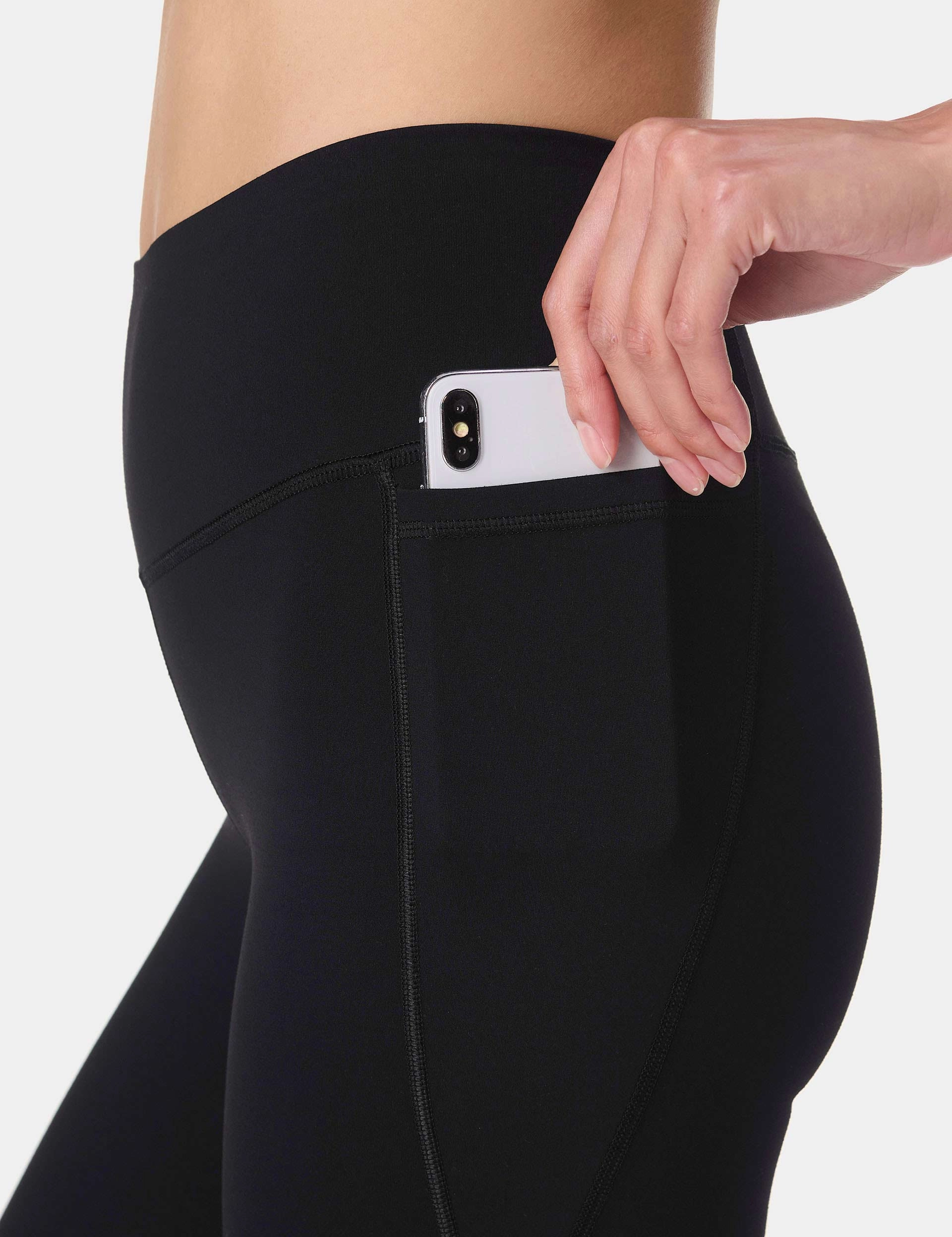 Tagless Comfort Design High Waist Elastic Waistband Ultimate Studio Flare Trousers 32" - Black