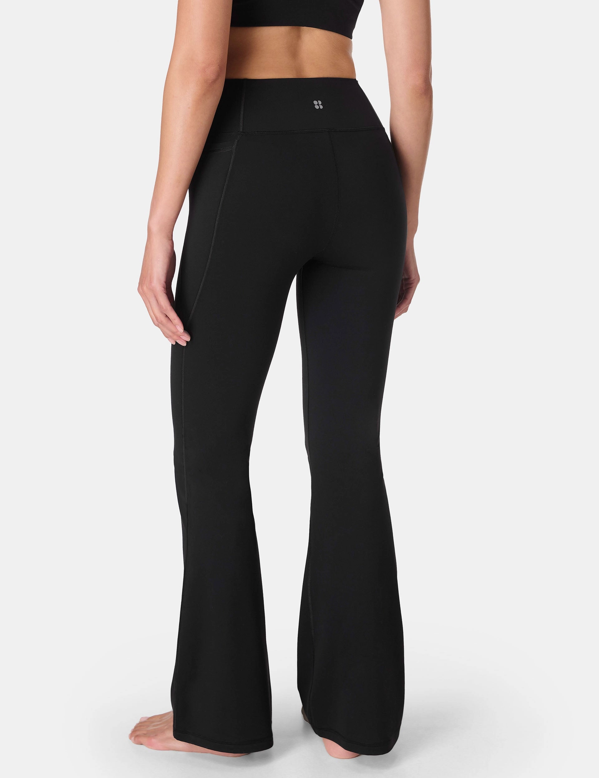 Ultimate Studio Flare Trousers 32" - Black Moisture Wicking Fabric