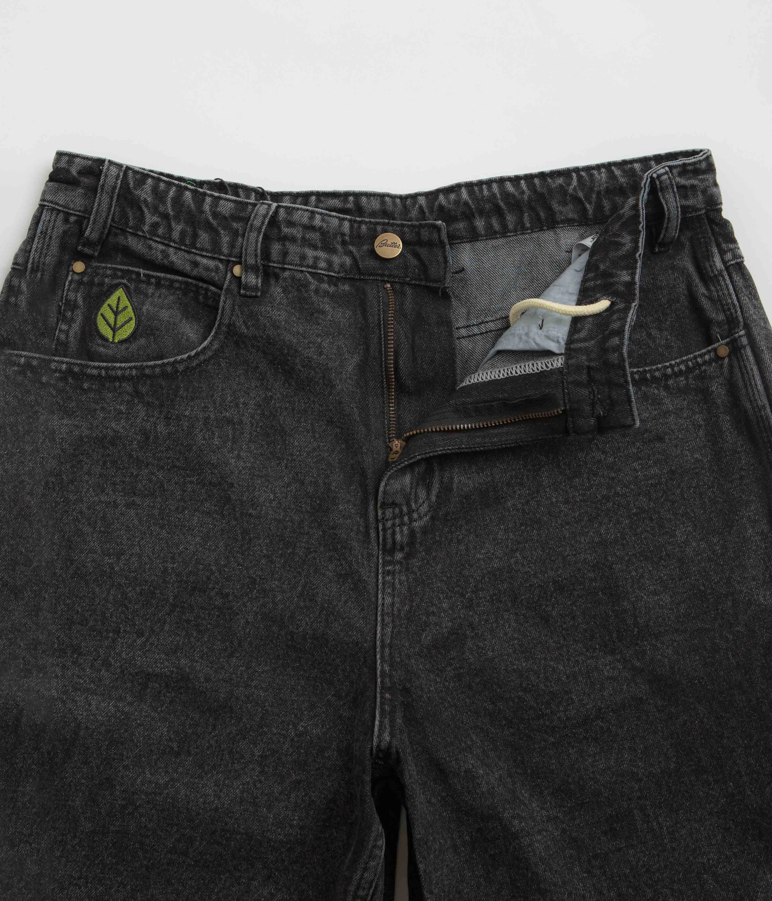 Anniversary Gift soccer uniform Butter Goods Weathergear Denim Shorts - Faded Black