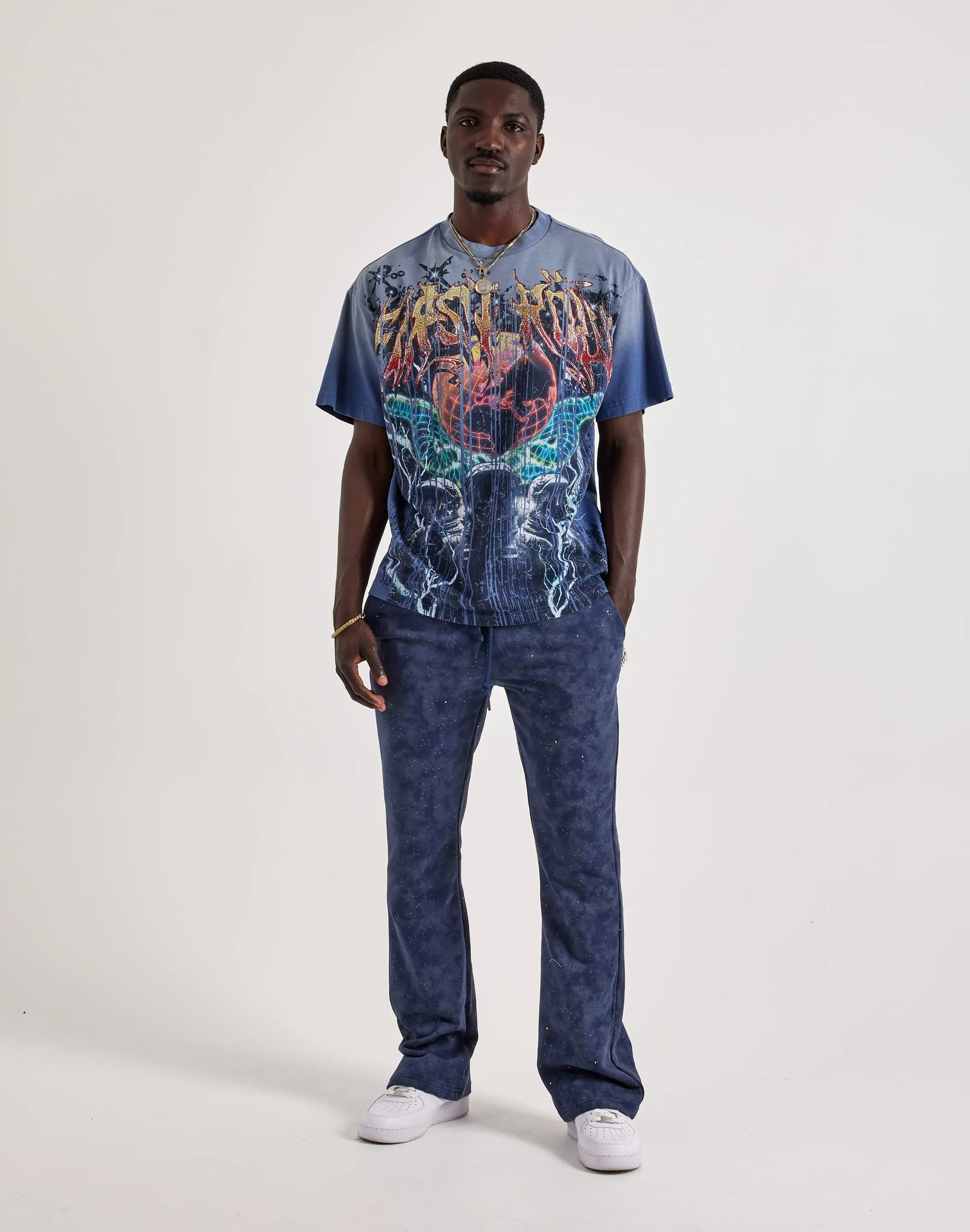StretchWaistband BKYS Washed Fleece Flare Pants
