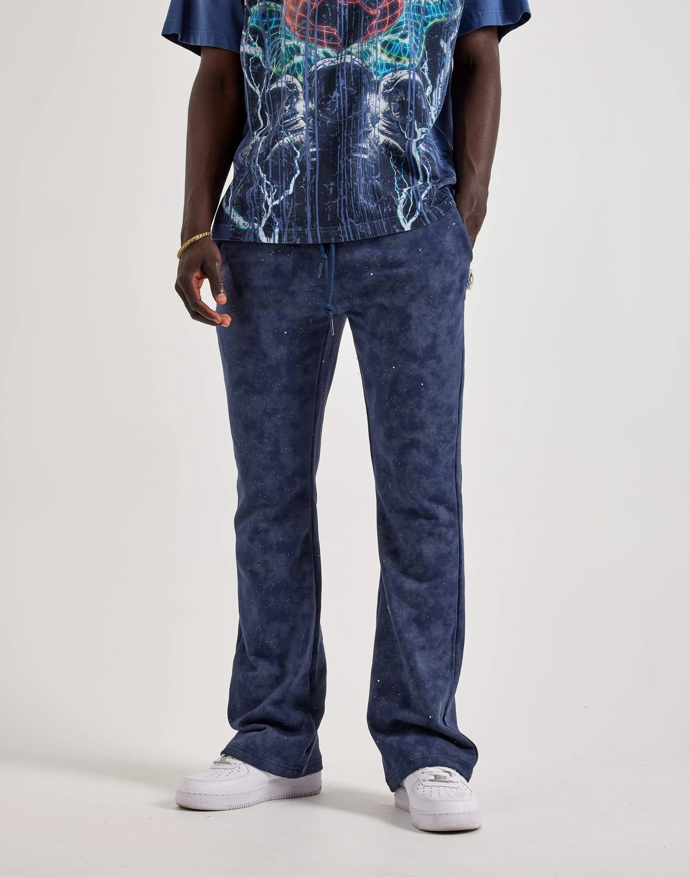 BKYS Washed Fleece Flare Pants Zero Waste Antibacterial Finish