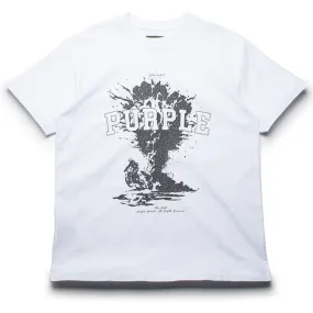 Comfortable Feel Purple Brand Sky High Tee - White