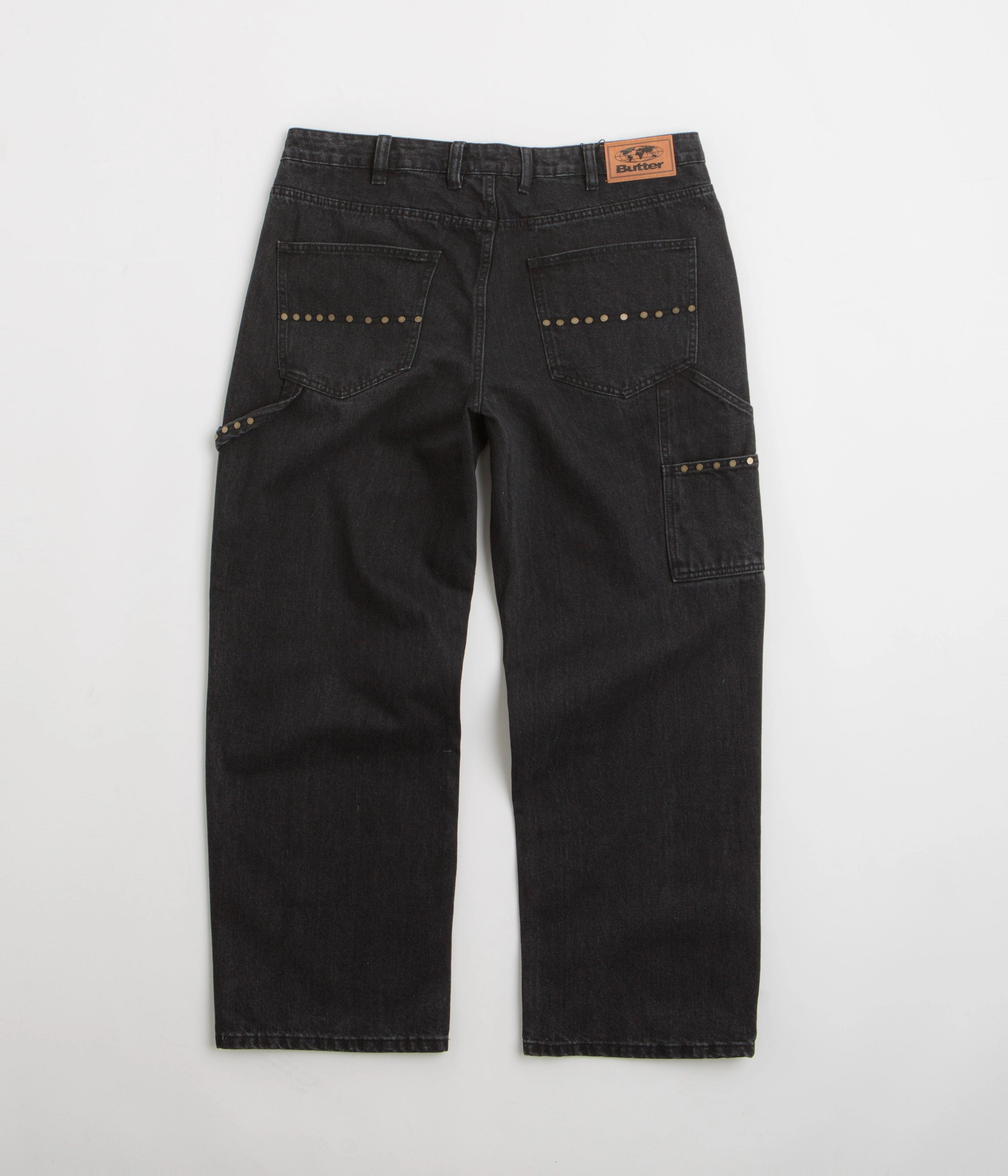 Butter Goods Rivet Jeans - Washed Black Smart Motion