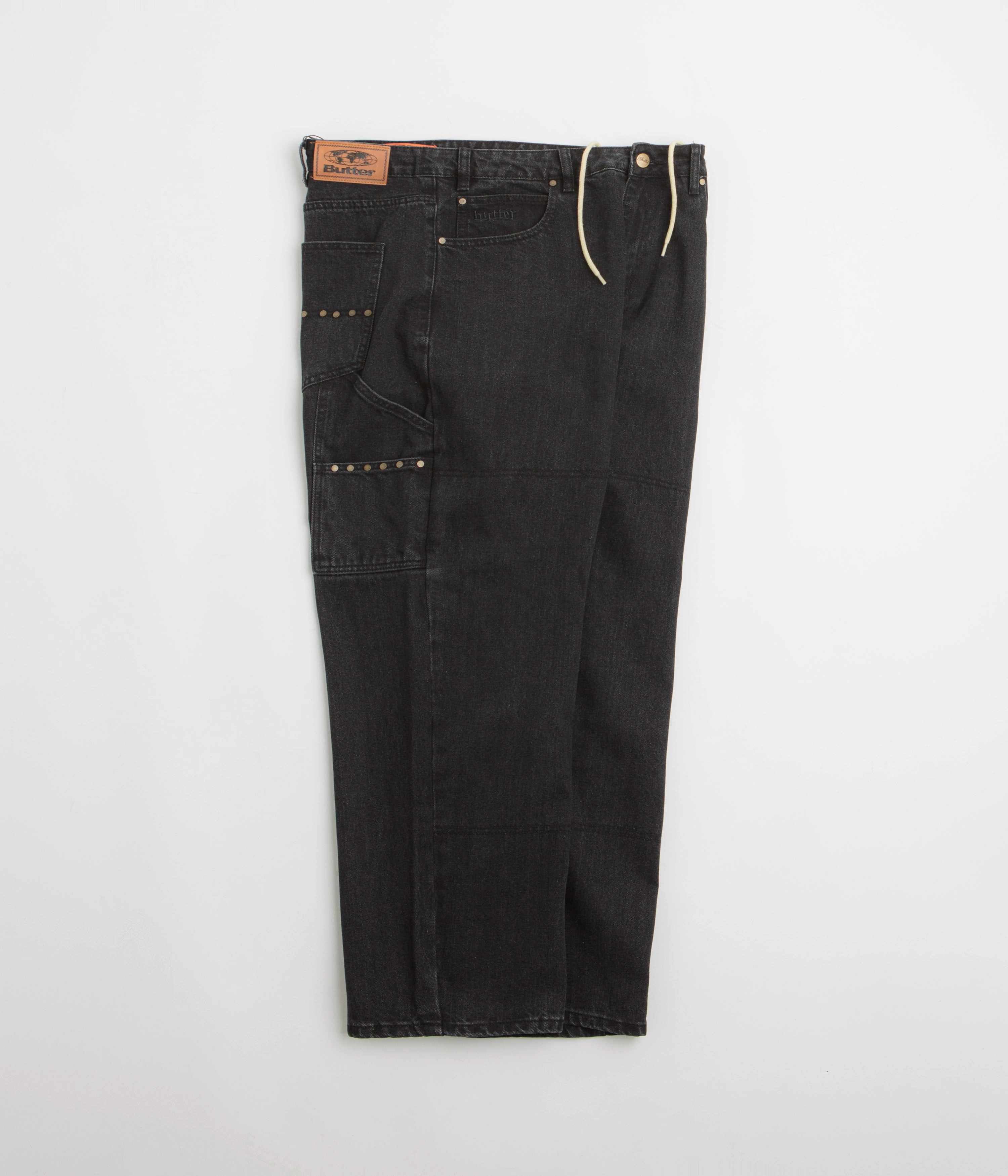 Butter Goods Rivet Jeans - Washed Black Feminine Cut