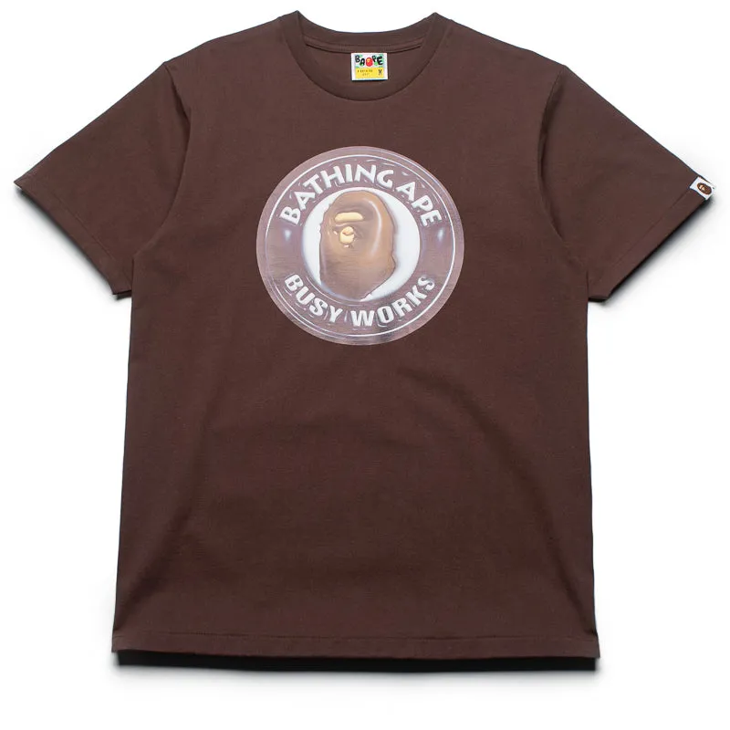 A Bathing Ape 3D Busy Works Tee - Brown Cool Climate Above knee