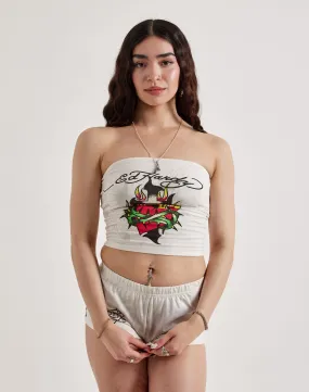 outdoor mode Ed Hardy Cross Heart Tube Top