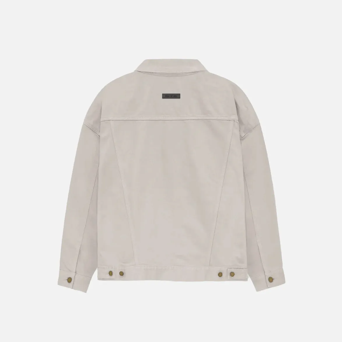ESSENTIALS DENIM JACKET - SILVER CLOUD Clean Fit