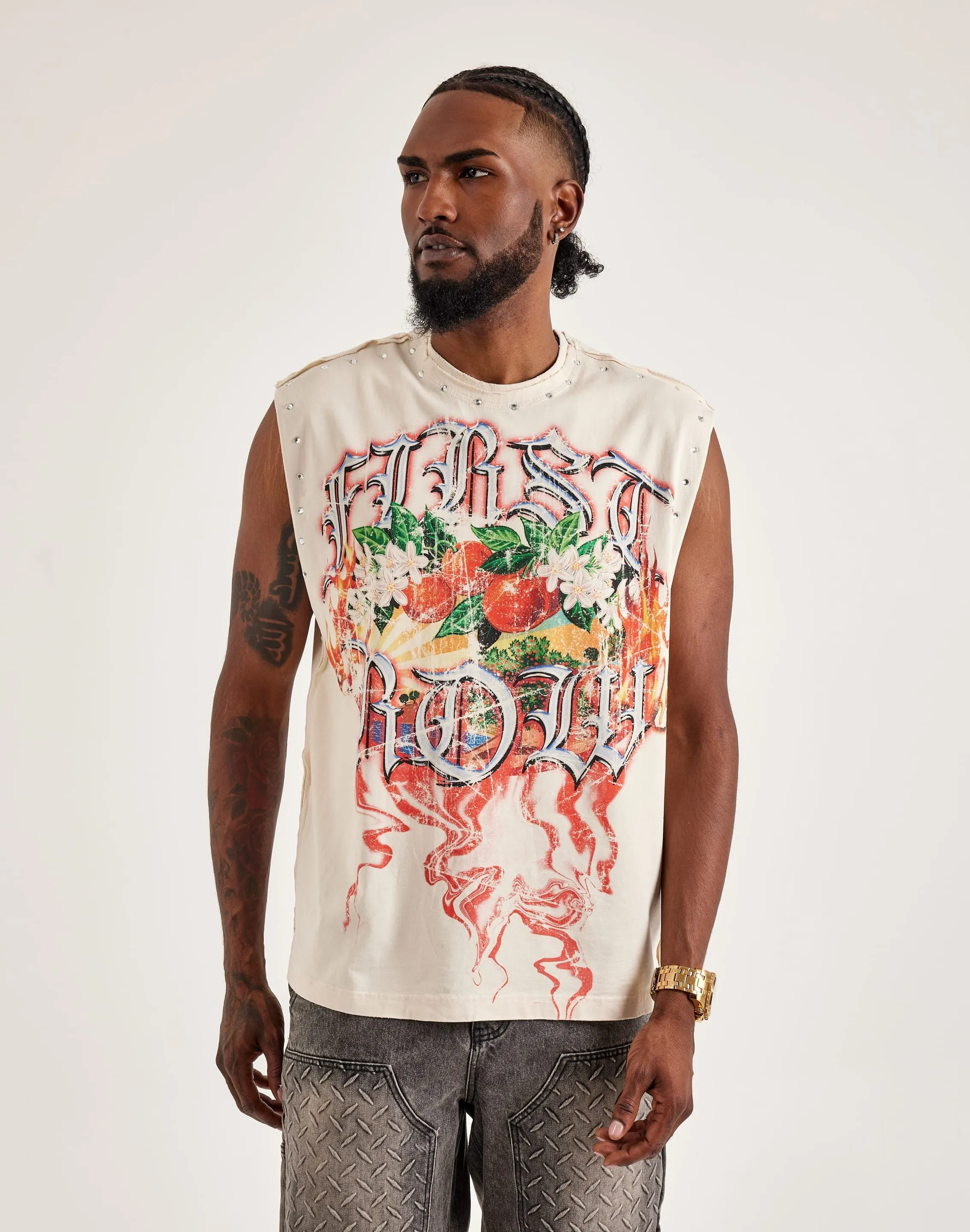 AntiStatic Cloth Permanent Crease First Row Sleeveless Tee