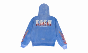 T.G.C.W. FLAMES HOODIE "Blue"