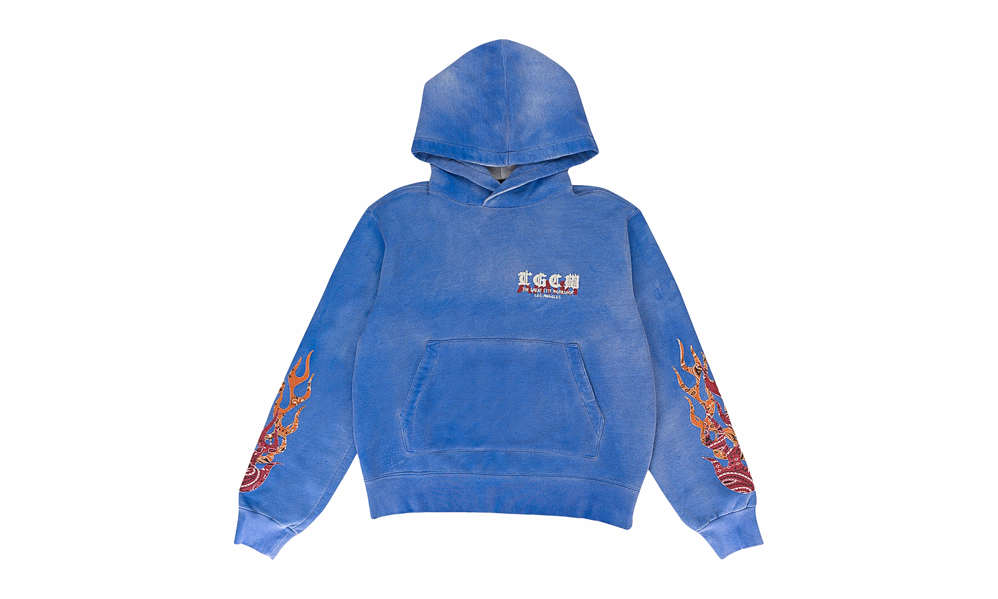 T.G.C.W. FLAMES HOODIE "Blue"
