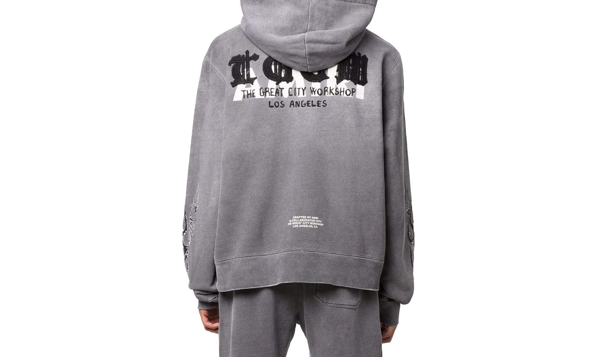 T.G.C.W. FLAMES HOODIE "Grey"