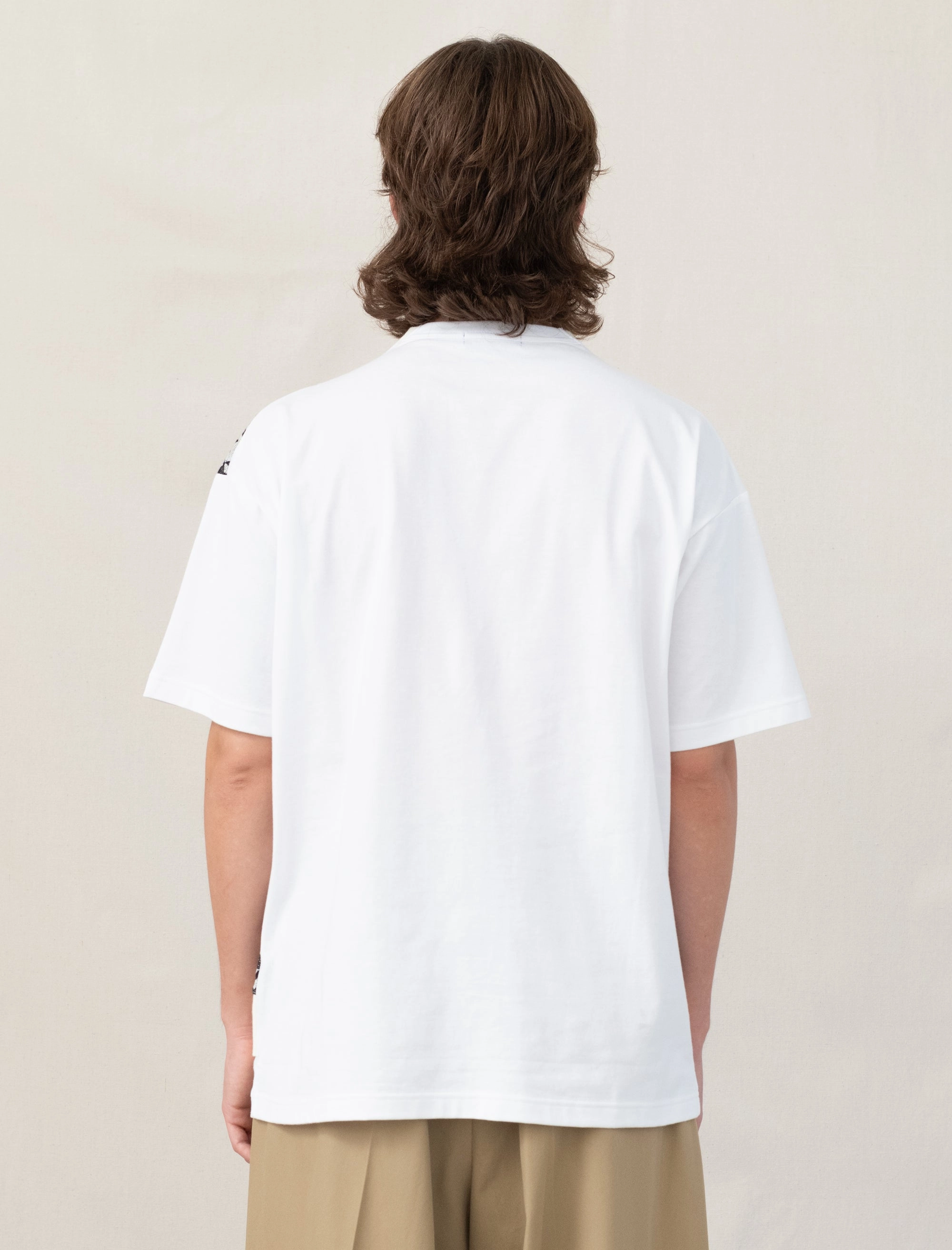 T-Shirt (White/Houndstooth) HighElasticity Thread