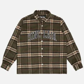 Sequin Glow Design Soul TACKLE TWILL FLANNEL SHIRT - OLIVE