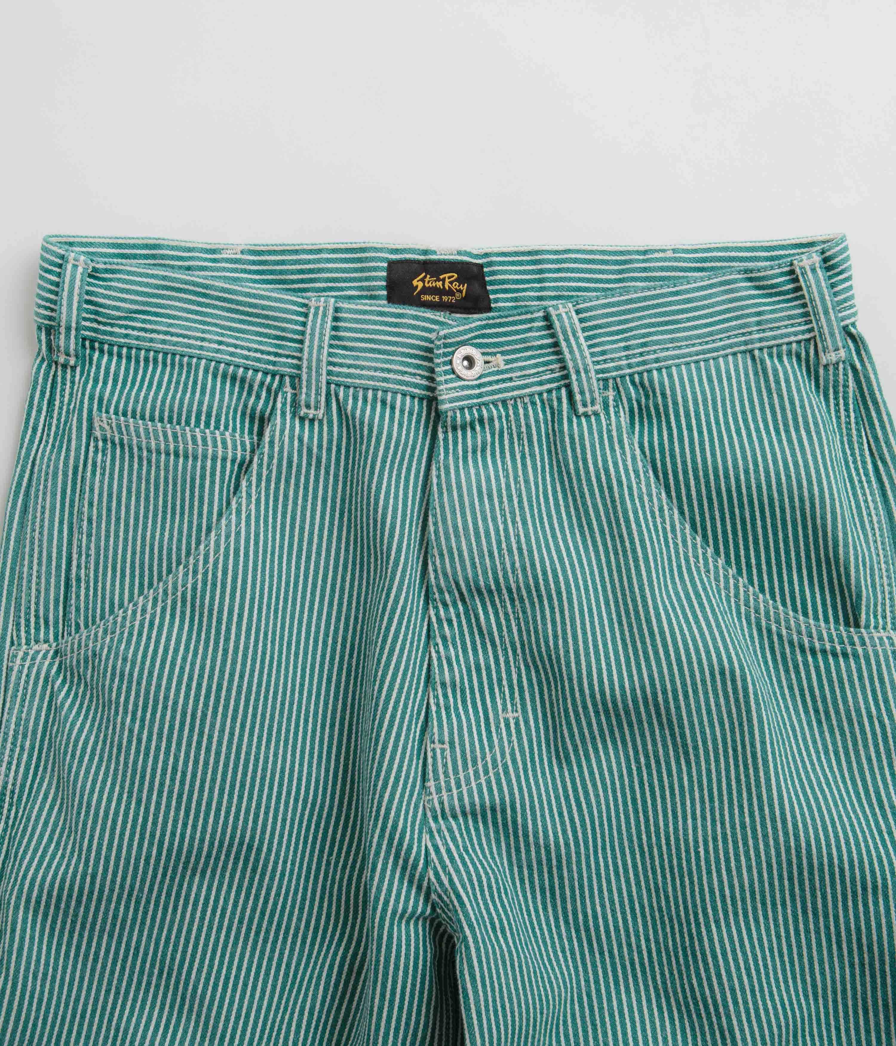 Stan Ray Big Job Painter Pants - Agave Stone Hickory elastic waistband Carbon Infused Fabric