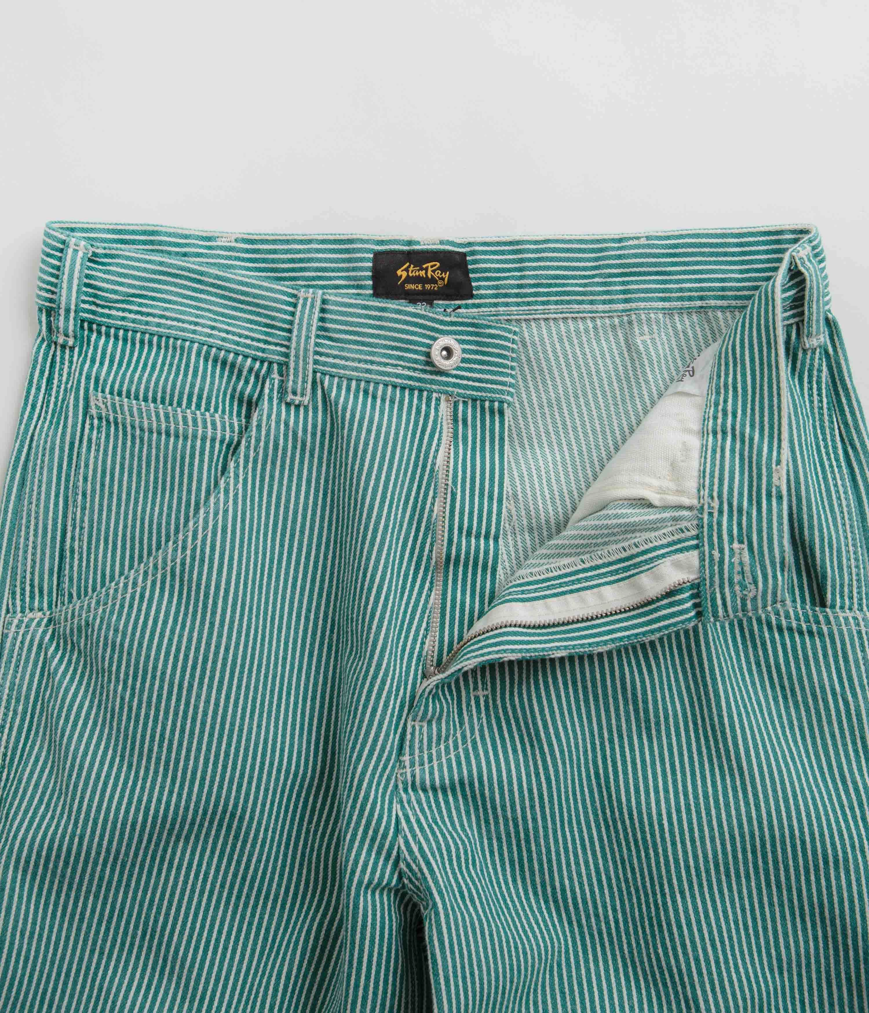 Stan Ray Big Job Painter Pants - Agave Stone Hickory Reinforced Stitching