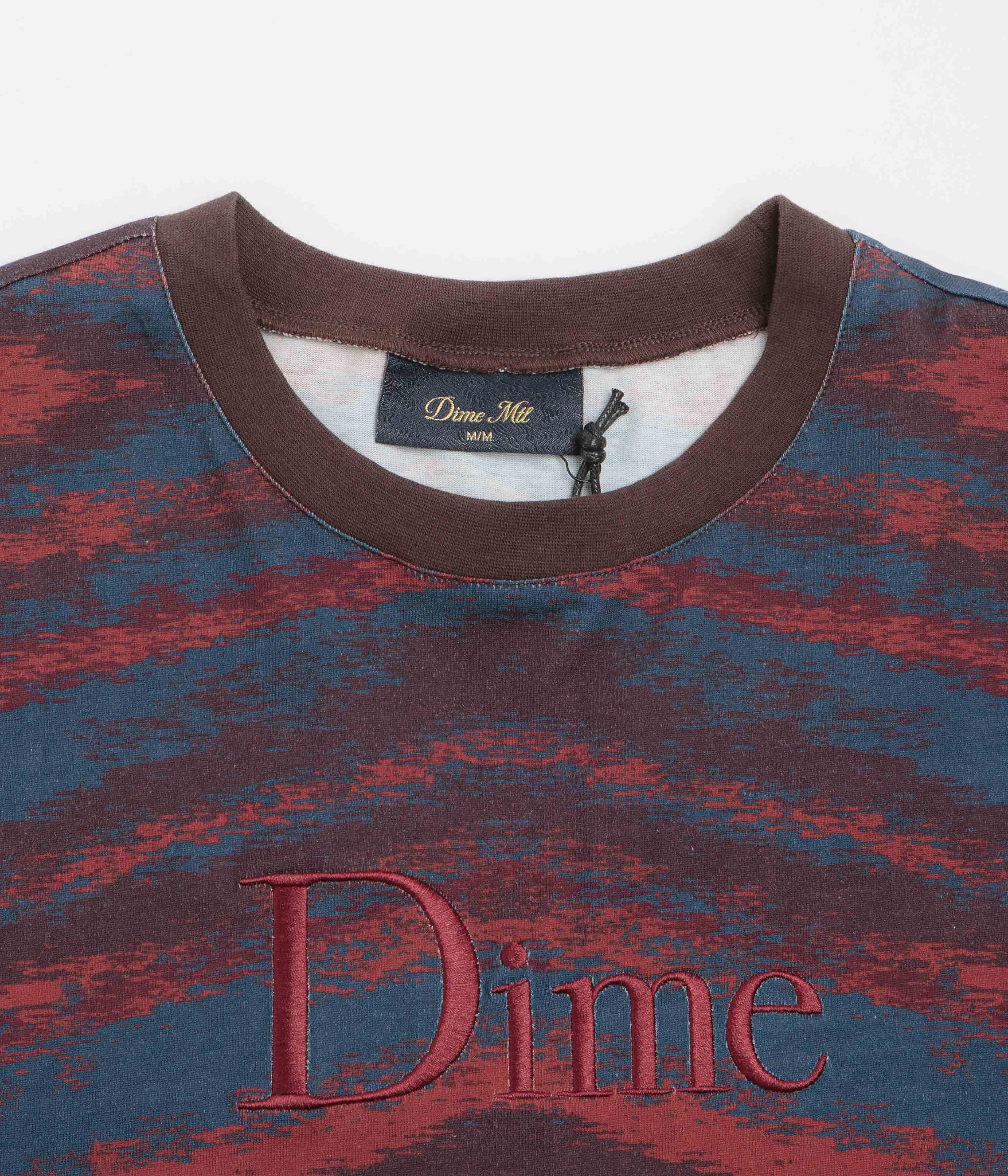 Dime Brushstroke Shirt - Bordeaux Button-up