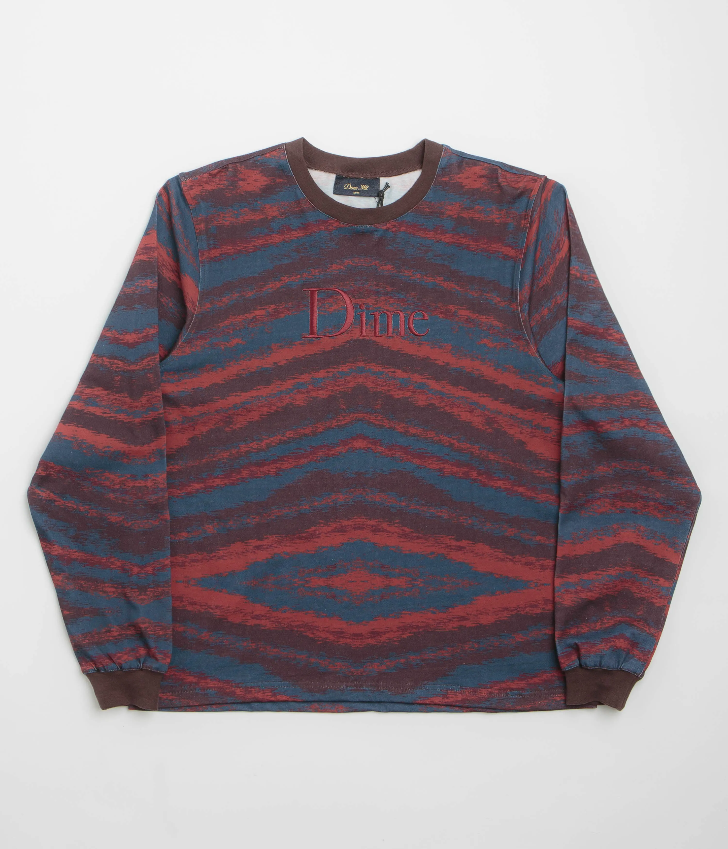 Dime Brushstroke Shirt - Bordeaux Athletic Cut
