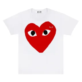 AntiPillingFabric AirflowOptimized WMNS BIG HEART - WHITE / RED