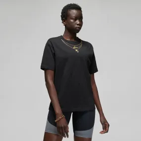 WMNS HERITAGE GOLD CHAIN TEE - BLACK HighNeckStyle Carry Ease