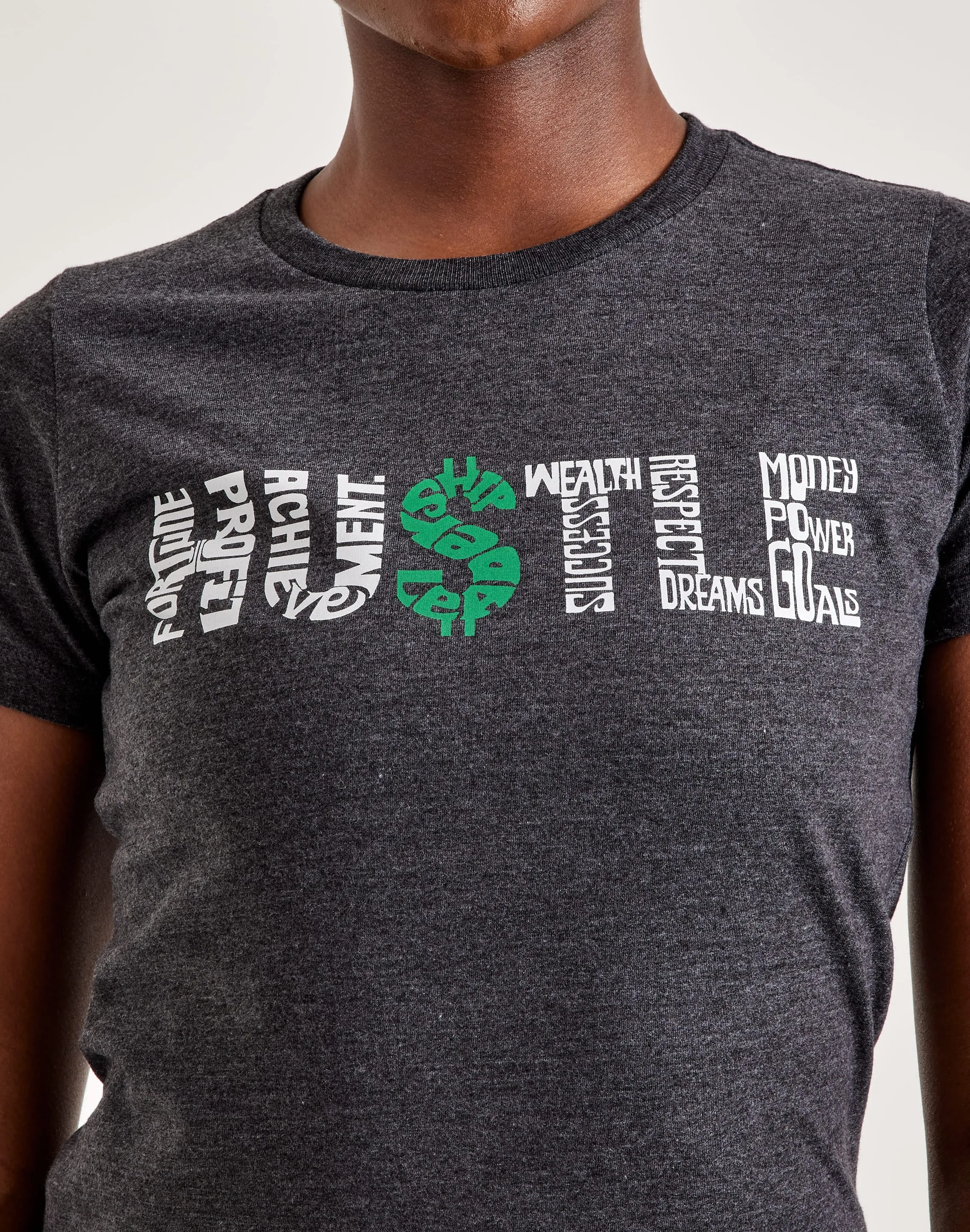 LA Pop Art Word Art Hustle Tee Cool Nylon DoubleLayeredHem