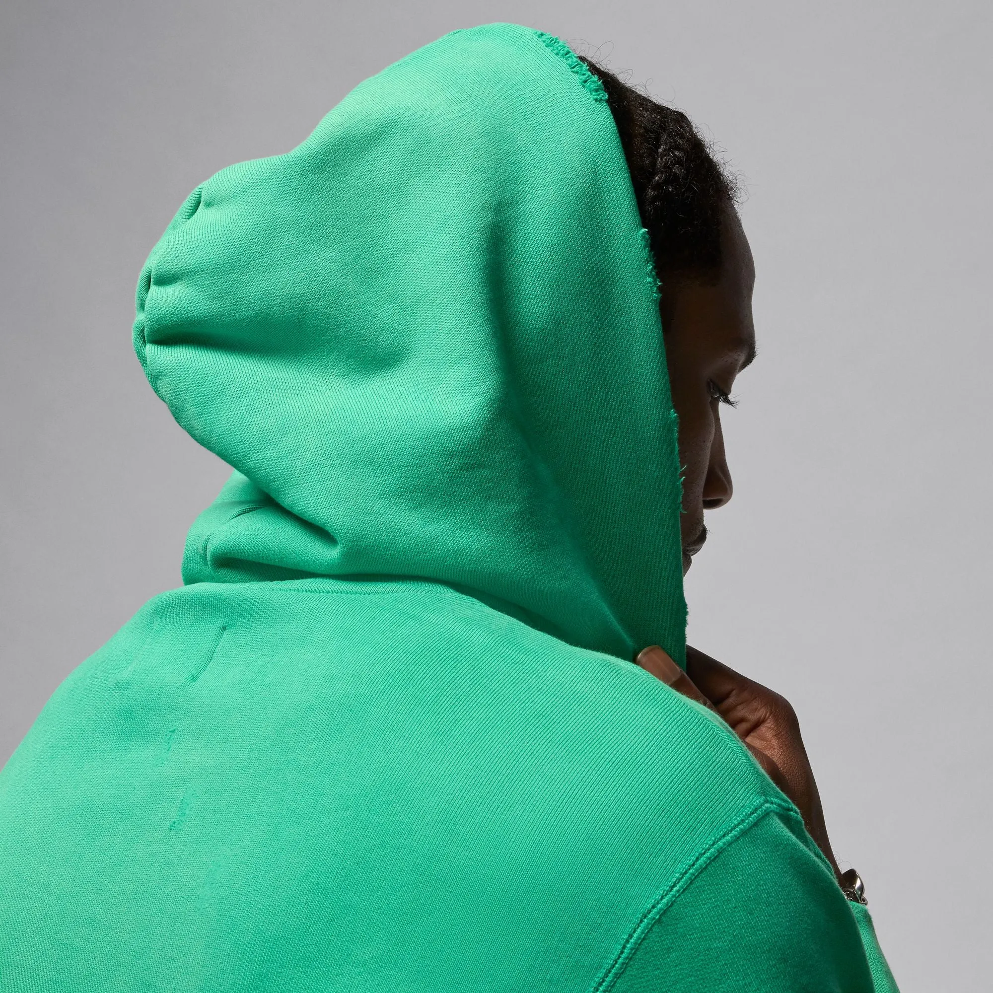 Ventilated Back Panels Air Jordan Rare Air Fleece Pullover Hoodie (Stadium Green)