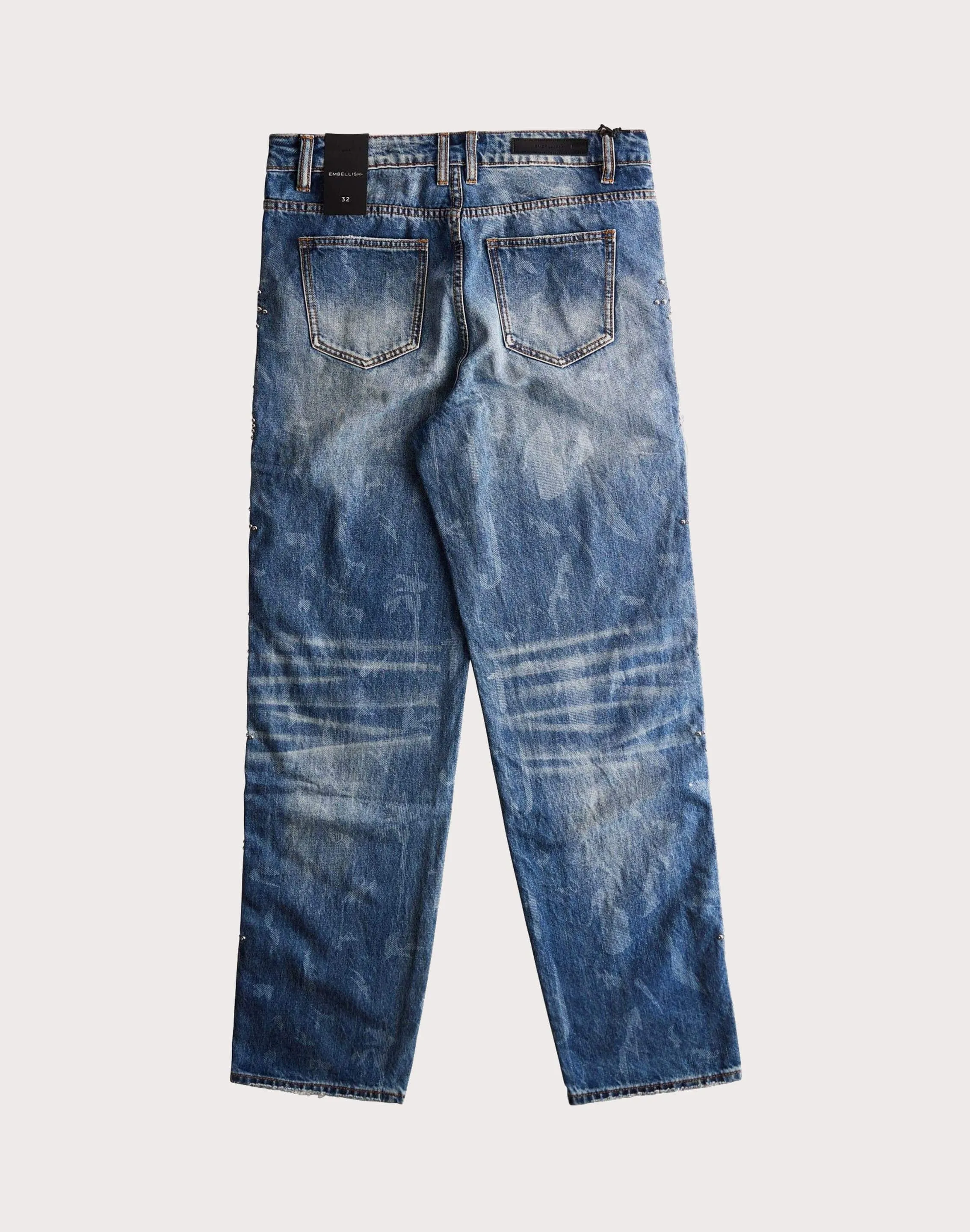 Embellish Nyc Johnny Straight Fit Denim Jeans Magic Glow