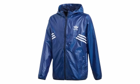 Boys Originals Fleece Windbreaker "Collegiate Navy / Hi Res Blue / White" AntiBacterialTreatment