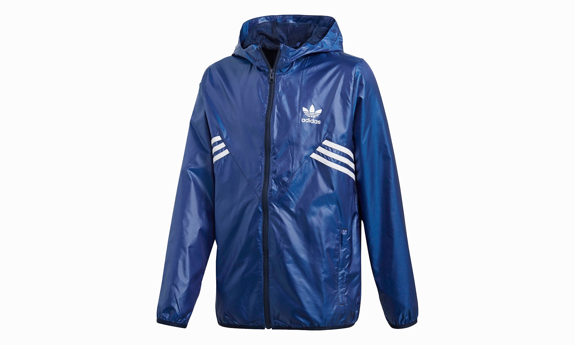 Boys Originals Fleece Windbreaker "Collegiate Navy / Hi Res Blue / White" AntiBacterialTreatment