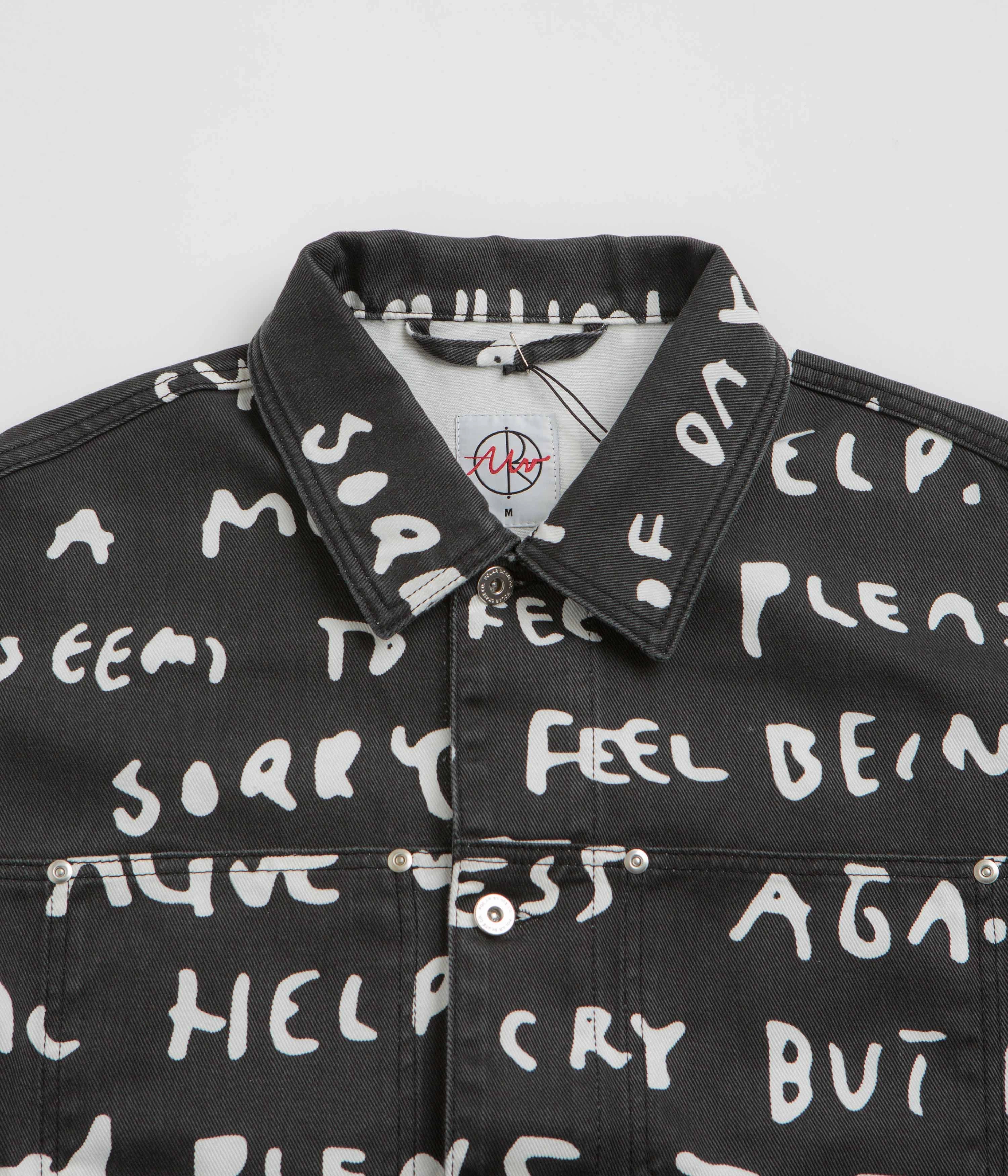Polar Sad Notes Patrik Jacket - Black / White Dual Layer Fabric Circulate